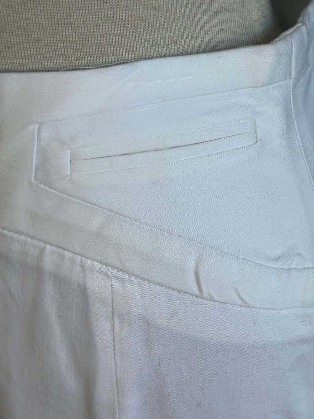 Grace Elements White Pencil Skirt Stretch Cotton Size 8 Petite - Picture 4 of 6